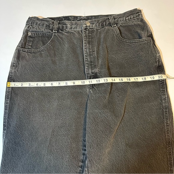 Vtg 90s Gitano Jeans High Rise Tapered Leg Black 18 short - Picture 5 of 8